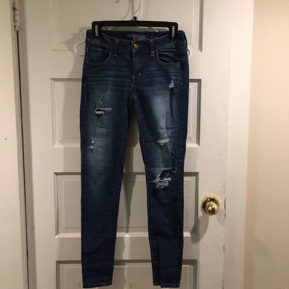 American Eagle ripped skinny jeans